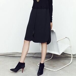 Madewell Jules Black Leather High Heel Booties